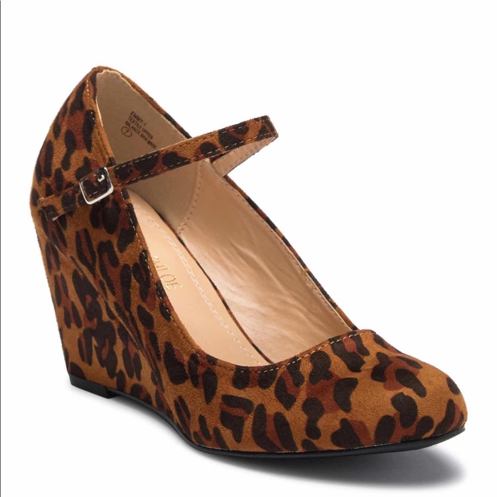 Leopard Suede Wedge